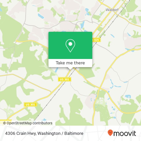 4306 Crain Hwy, White Plains, MD 20695 map