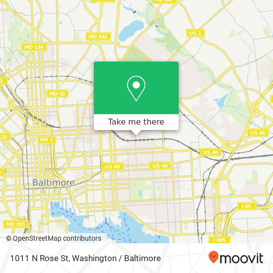 1011 N Rose St, Baltimore, MD 21205 map