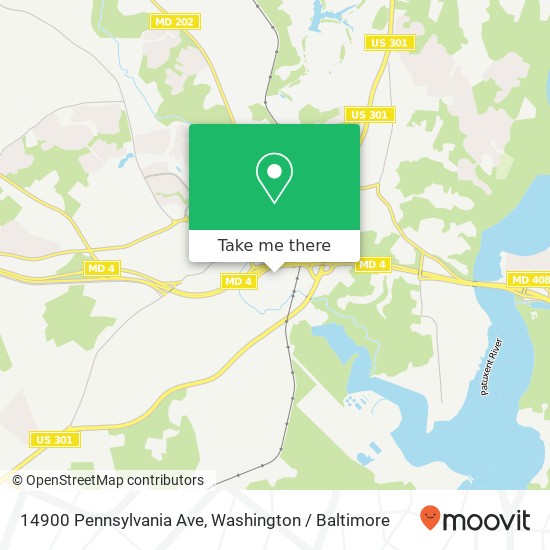 Mapa de 14900 Pennsylvania Ave, Upper Marlboro, MD 20772