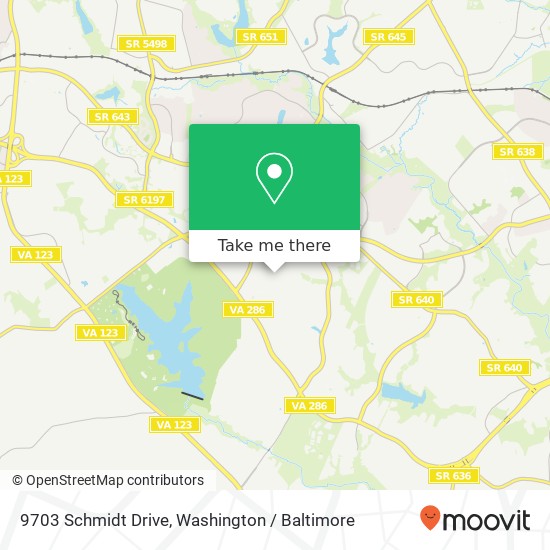 Mapa de 9703 Schmidt Drive, 9703 Schmidt Dr, Burke, VA 22015, USA