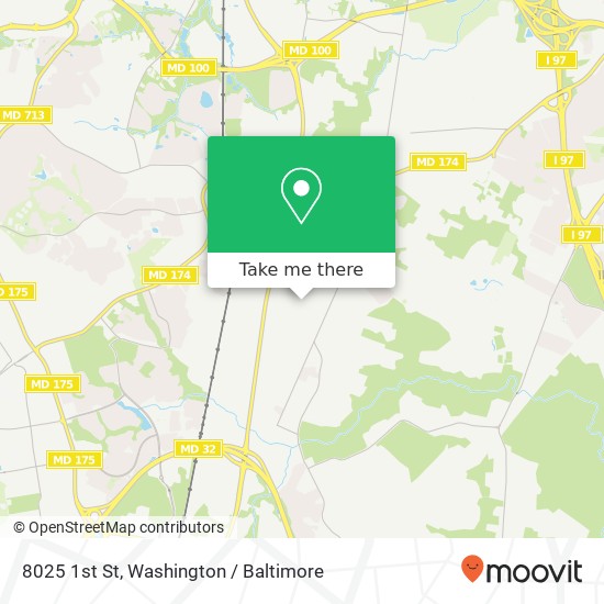 Mapa de 8025 1st St, Severn, MD 21144