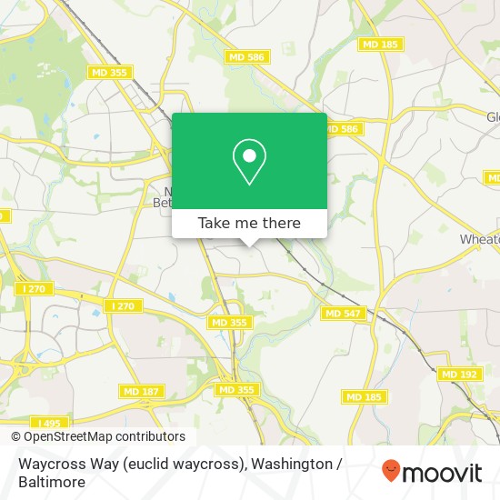 Waycross Way (euclid waycross), Kensington, MD 20895 map