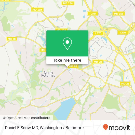 Mapa de Daniel E Snow MD, 15001 Dufief Mill Rd