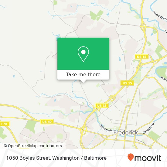 1050 Boyles Street, 1050 Boyles St, Frederick, MD 21702, USA map