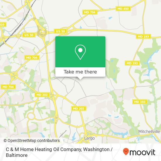 Mapa de C & M Home Heating Oil Company, 9919 Oxbridge Way