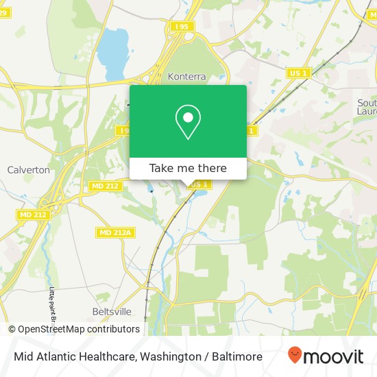 Mid Atlantic Healthcare, 11900 Baltimore Ave map