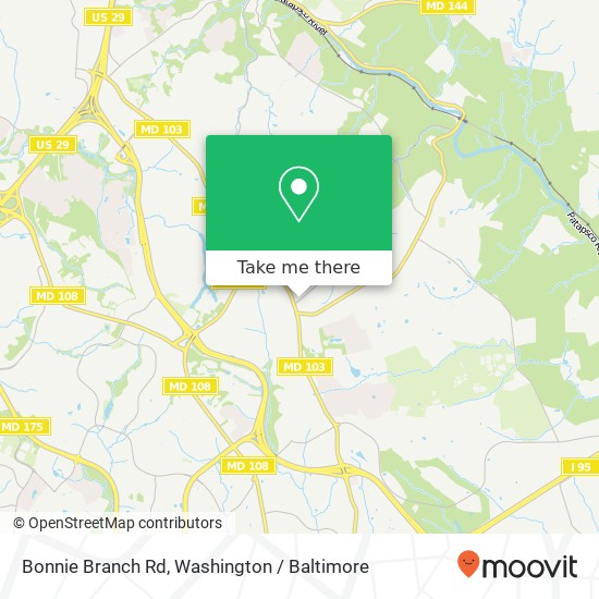 Mapa de Bonnie Branch Rd, Ellicott City, MD 21043