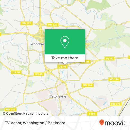 Mapa de TV Vapor, 5602 Baltimore National Pike