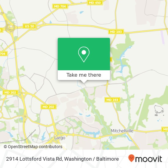 Mapa de 2914 Lottsford Vista Rd, Bowie, MD 20721