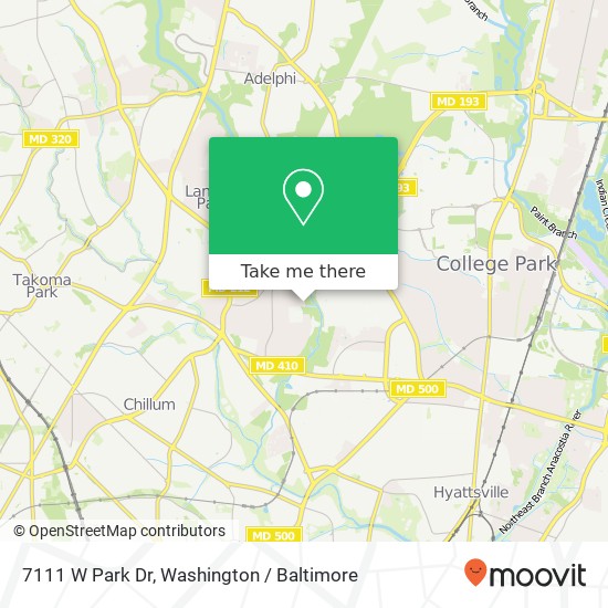 7111 W Park Dr, Hyattsville, MD 20783 map