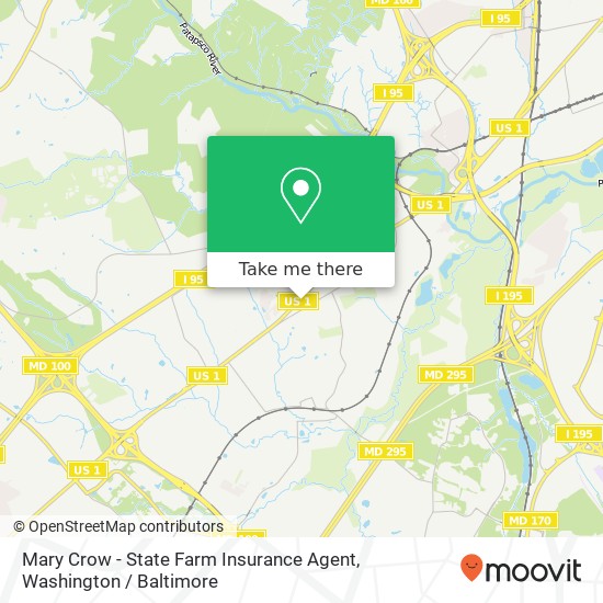 Mapa de Mary Crow - State Farm Insurance Agent, 6325 Washington Blvd