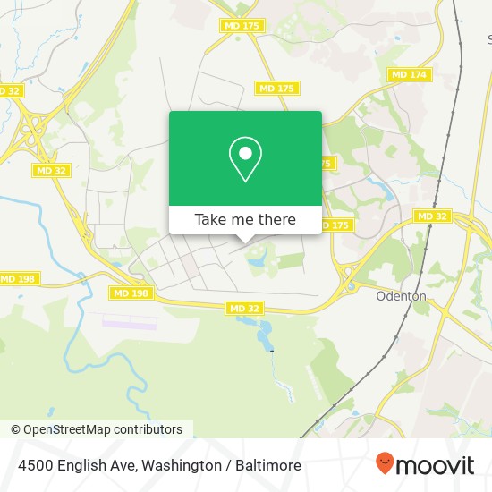 Mapa de 4500 English Ave, Fort Meade, MD 20755