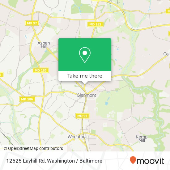 Mapa de 12525 Layhill Rd, Silver Spring, MD 20906