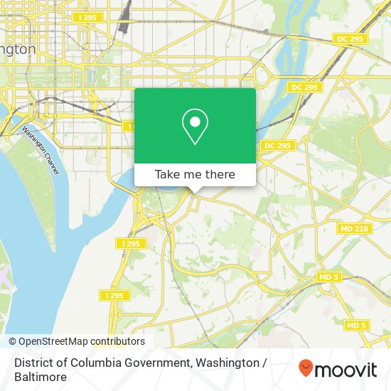 District of Columbia Government map