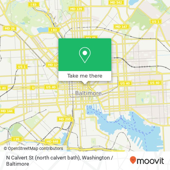 Mapa de N Calvert St (north calvert bath), Baltimore, MD 21202