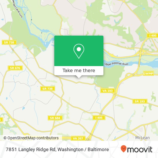 Mapa de 7851 Langley Ridge Rd, McLean, VA 22102