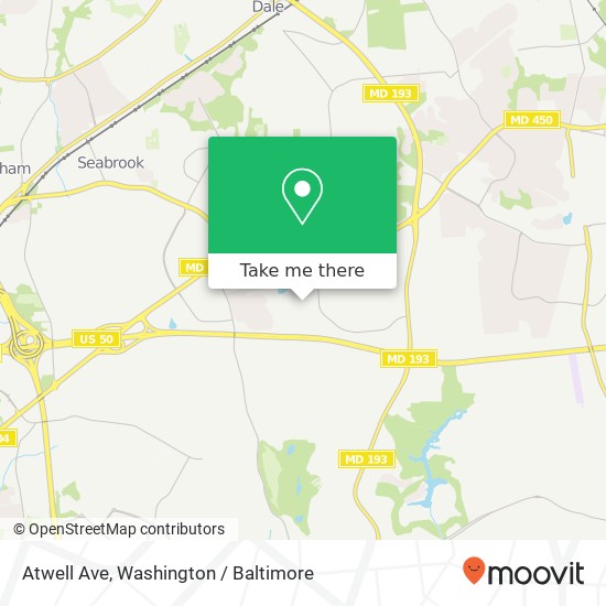 Mapa de Atwell Ave, Bowie, MD 20720