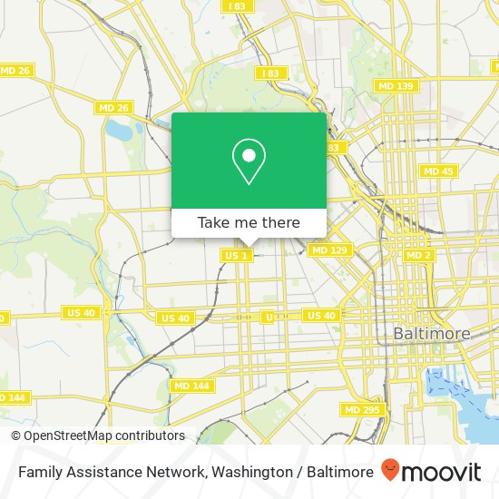 Mapa de Family Assistance Network, 1706 Laurens St