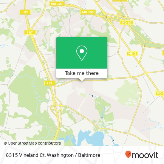 Mapa de 8315 Vineland Ct, Millersville, MD 21108