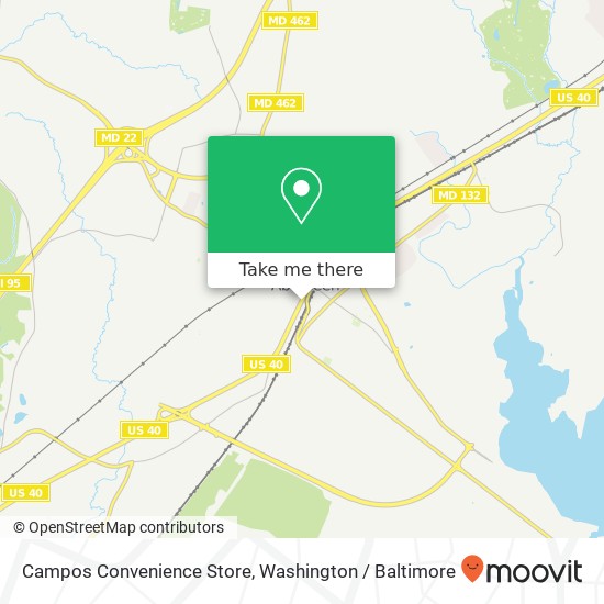Mapa de Campos Convenience Store, 135 S Philadelphia Blvd