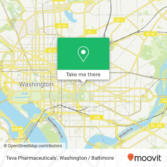 Teva Pharmaceuticals', 400 N Capitol St NW map