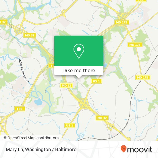 Mary Ln, Jessup, MD 20794 map