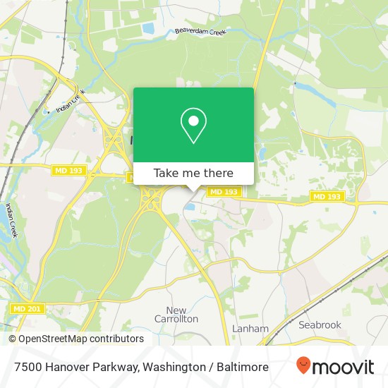 7500 Hanover Parkway, 7500 Hanover Pkwy, Greenbelt, MD 20770, USA map