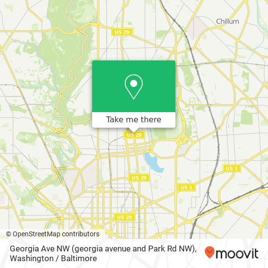 Georgia Ave NW (georgia avenue and Park Rd NW), Washington, DC 20010 map