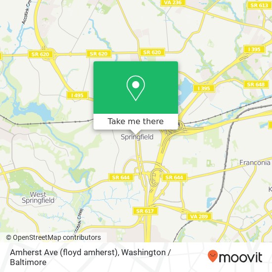 Amherst Ave (floyd amherst), Springfield, VA 22150 map