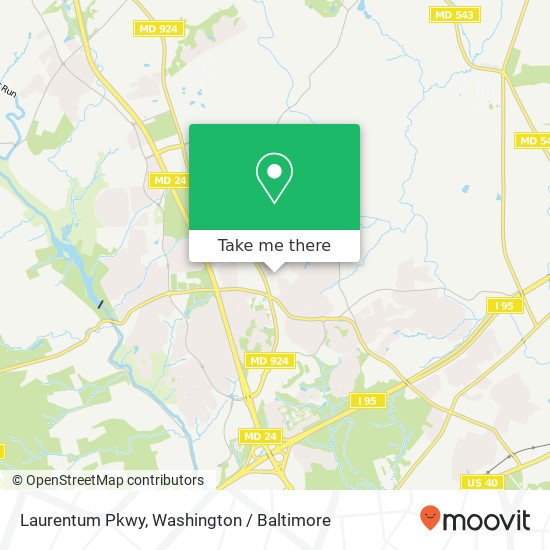 Mapa de Laurentum Pkwy, Abingdon, MD 21009