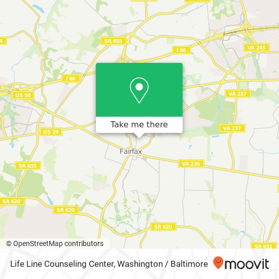 Mapa de Life Line Counseling Center, 10374 Democracy Ln