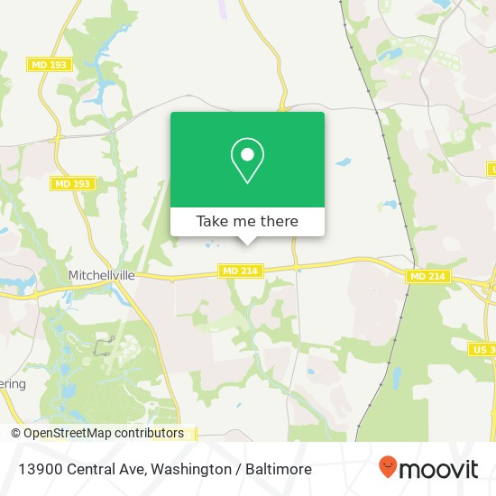 Mapa de 13900 Central Ave, Upper Marlboro, MD 20774