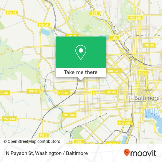 N Payson St, Baltimore, MD 21217 map