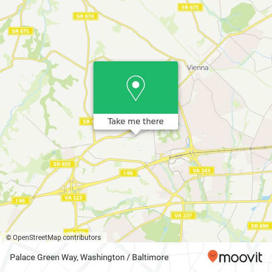 Mapa de Palace Green Way, Vienna, VA 22181