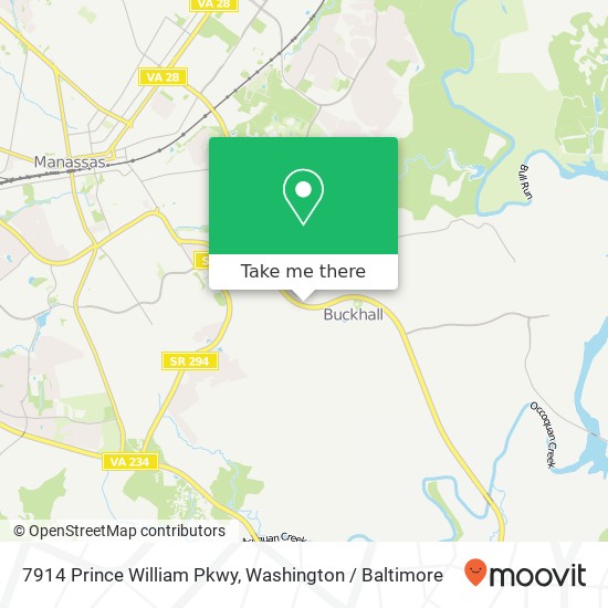 Mapa de 7914 Prince William Pkwy, Manassas, VA 20111