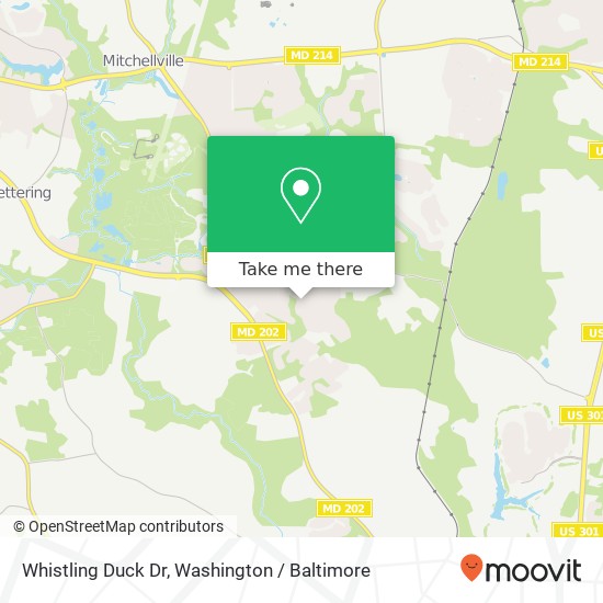 Mapa de Whistling Duck Dr, Upper Marlboro, MD 20774