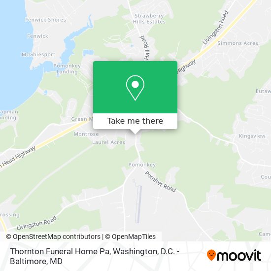 Thornton Funeral Home Pa map