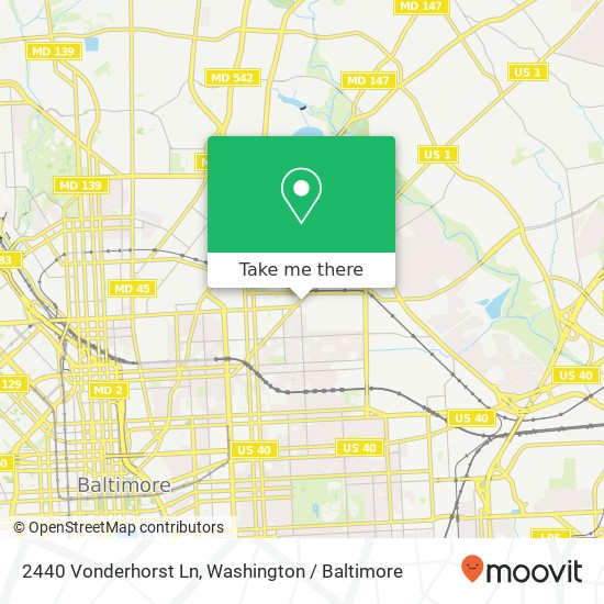 2440 Vonderhorst Ln, Baltimore, MD 21213 map
