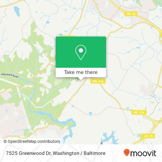 7525 Greenwood Dr, Highland, MD 20777 map