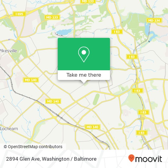 Mapa de 2894 Glen Ave, Baltimore, MD 21215