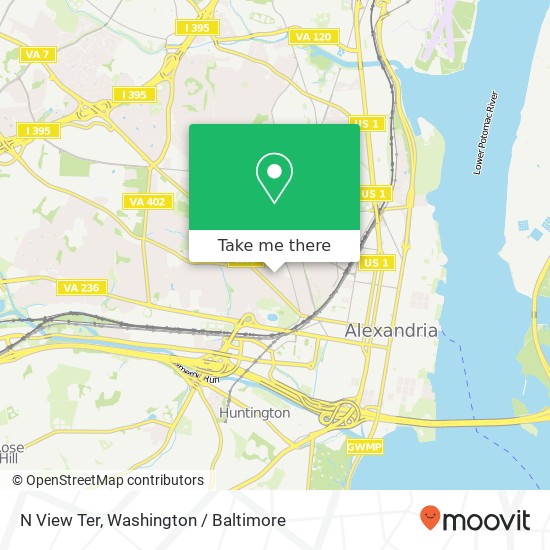 Mapa de N View Ter, Alexandria, VA 22301