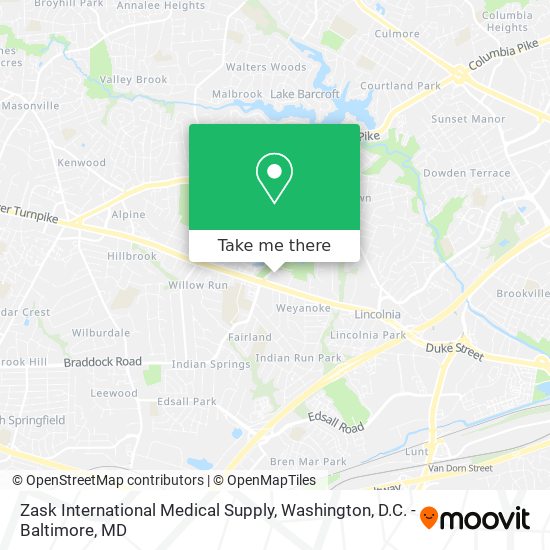 Mapa de Zask International Medical Supply
