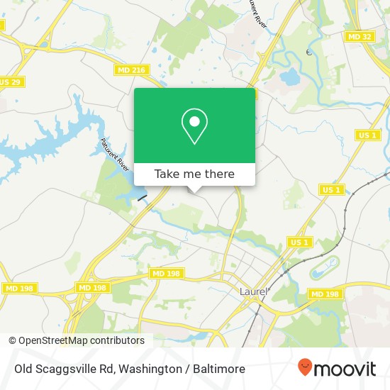 Mapa de Old Scaggsville Rd, Laurel (SCAGGSVILLE), MD 20723