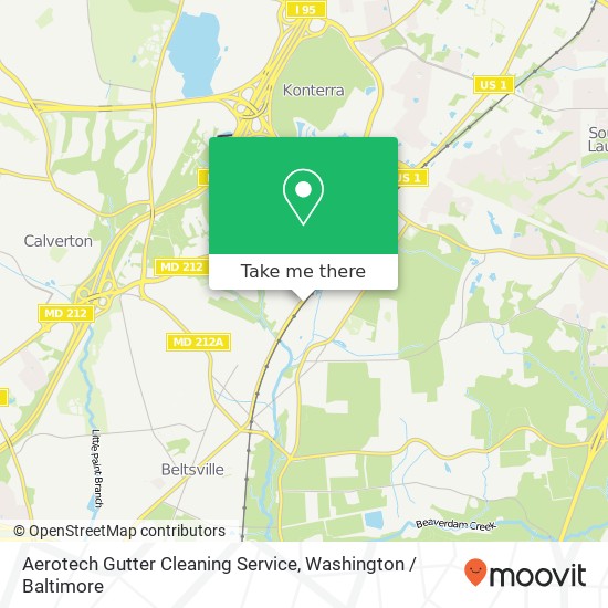 Aerotech Gutter Cleaning Service, 6404 Ammendale Rd map