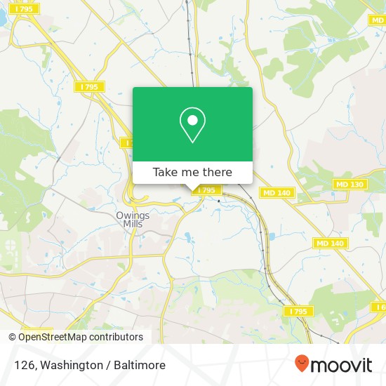 Mapa de 126, 10209 Grand Central Ave #126, Owings Mills, MD 21117, USA