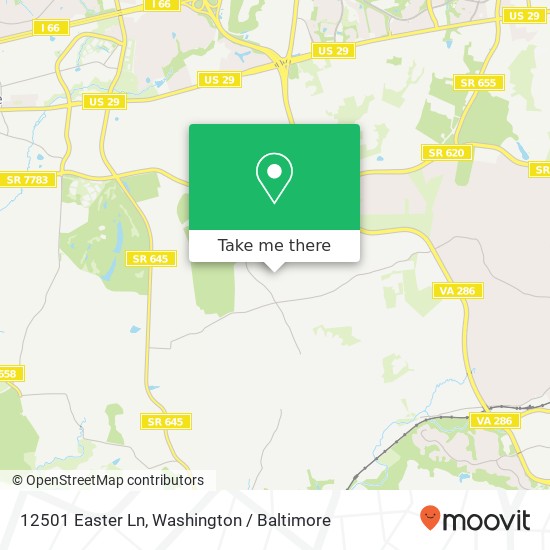 Mapa de 12501 Easter Ln, Fairfax, VA 22030