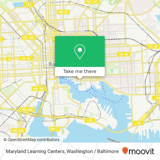 Mapa de Maryland Learning Centers, 1001 Fleet St