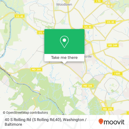 Mapa de 40 S Rolling Rd (S Rolling Rd,40), Catonsville, MD 21228