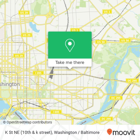 K St NE (10th & k street), Washington, DC 20002 map