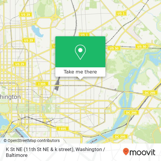 Mapa de K St NE (11th St NE & k street), Washington, DC 20002